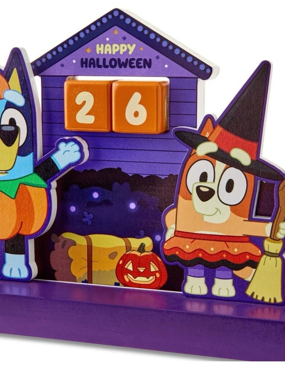 Bluey and Bingo Wooden Halloween Countdown Calendar